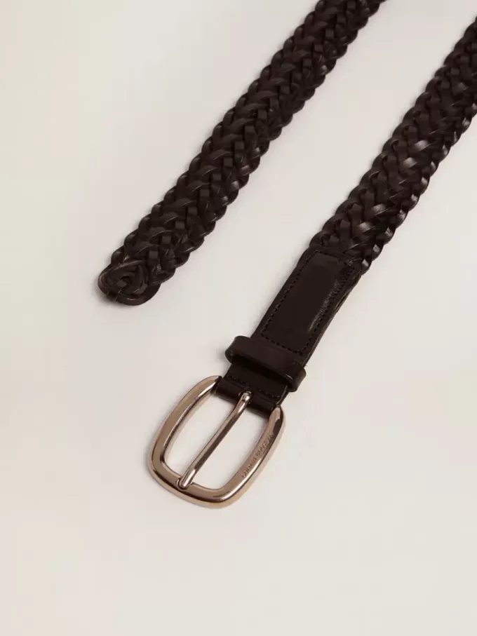 Damen-Gürtel aus schwarzem Leder