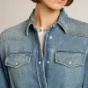 Damen-Hemdkleid aus Denim mit Gürtel