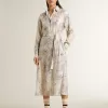Damen-Hemdkleid mit mehrfarbigem Blumenprint aus Pailletten