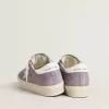 Damen-Hi-Star aus violettem Wildleder mit silbernem Glitzerstern Damen-Hi-Star aus violettem Wildleder mit silbernem Glitzerstern