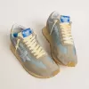 Damen-Marathon mit hellblauem Nylon-Obermaterial und pastellblauem Stern