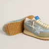 Damen-Marathon mit hellblauem Nylon-Obermaterial und pastellblauem Stern