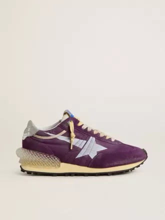 Damen-Marathon mit violettem Nylon-Obermaterial und weißem Stern