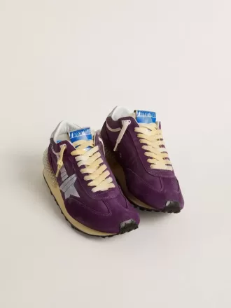 Damen-Marathon mit violettem Nylon-Obermaterial und weißem Stern