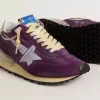 Damen-Marathon mit violettem Nylon-Obermaterial und weißem Stern