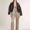 Damen-Pyjamahemd aus Seidenmischung mit Blumenprint
