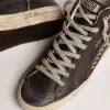 Damen-Slide schwarz mit Nieten