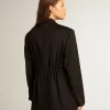 Damen-Smokingjacke aus schwarzer Wollgabardine Damen-Smokingjacke aus schwarzer Wollgabardine