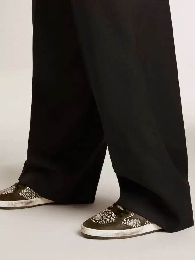 Damen-Sneaker „Ball Star” aus Leder mit Elefantenprint und schwarzem Lederstern Damen-Sneaker „Ball Star” aus Leder mit Elefantenprint und schwarzem Lederstern