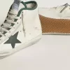 Damen-Sneaker Francy LTD aus Nappaleder mit grünem Gummister Damen-Sneaker Francy LTD aus Nappaleder mit grünem Gummister