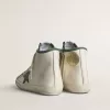 Damen-Sneaker Francy LTD aus Nappaleder mit grünem Gummister Damen-Sneaker Francy LTD aus Nappaleder mit grünem Gummister