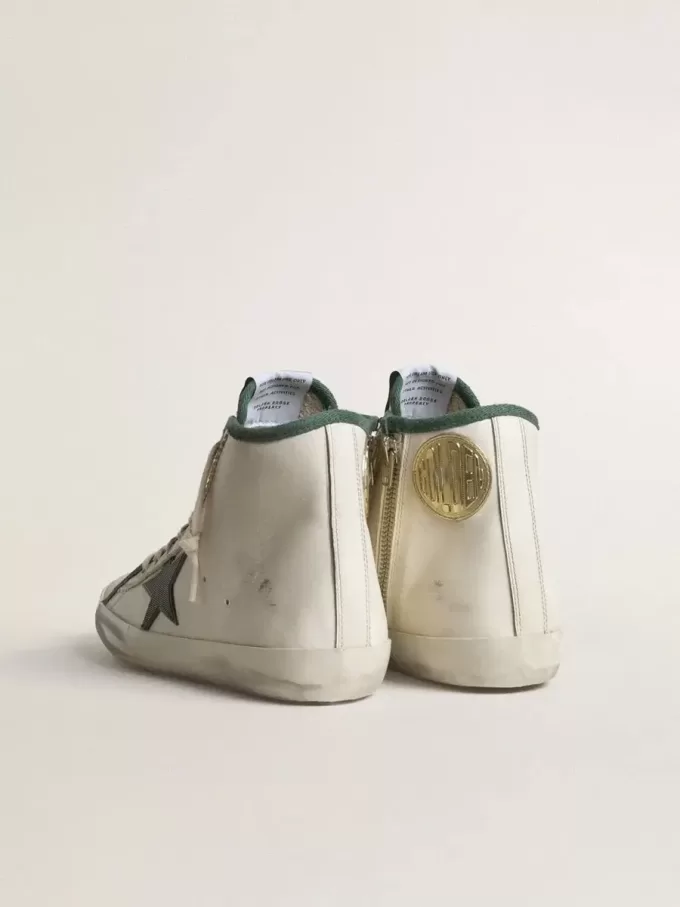 Damen-Sneaker Francy LTD aus Nappaleder mit grünem Gummister Damen-Sneaker Francy LTD aus Nappaleder mit grünem Gummister