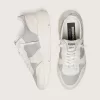 Damen-Sneaker „Running Sole” aus Mesh und Nubukleder mit silbernem Metallic-Lederstern