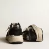Damen-Sneaker „Running Sole” aus schwarzem Nappaleder und Wildleder Damen-Sneaker „Running Sole” aus schwarzem Nappaleder und Wildleder