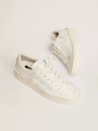 Damen-Sneaker Stardan aus komplett weißem Leder