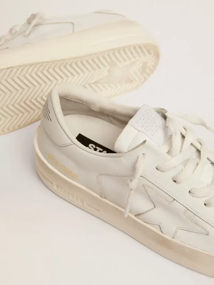 Damen-Sneaker Stardan aus komplett weißem Leder Damen-Sneaker Stardan aus komplett weißem Leder