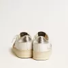 Damen-Sneaker „Stardan” aus Nappaleder mit Glitzerstern und Fersenlasche aus Metallic-Leder