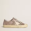 Damen-Sneaker „V-Star” aus hellbraunem Metallic-Wildleder mit cremefarbenem Lederstern Damen-Sneaker „V-Star” aus hellbraunem Metallic-Wildleder mit cremefarbenem Lederstern