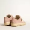 Damen-Sneaker V-Star aus rosa Wildleder mit cremefarbenem Lederstern
