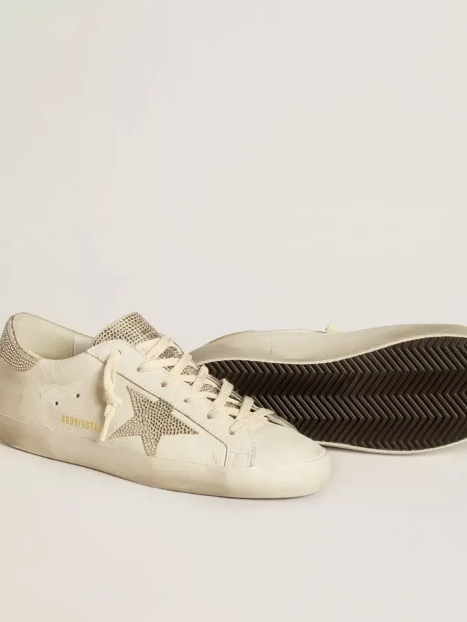 Damen-Super-Star aus Nappaleder mit Swarovski-Kristallstern und Fersenlasche Damen-Super-Star aus Nappaleder mit Swarovski-Kristallstern und Fersenlasche