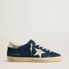 Damen-Super-Star LTD aus blauem Wildleder mit weißem Stern