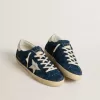 Damen-Super-Star LTD aus blauem Wildleder mit weißem Stern