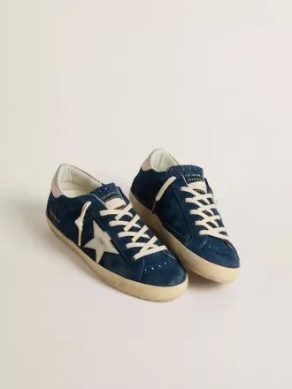 Damen-Super-Star LTD aus blauem Wildleder mit weißem Stern