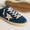 Damen-Super-Star LTD aus blauem Wildleder mit weißem Stern