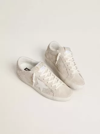Damen-Super-Star LTD aus Wildleder mit Swarovski-Kristallen und eisgrauem Lederstern