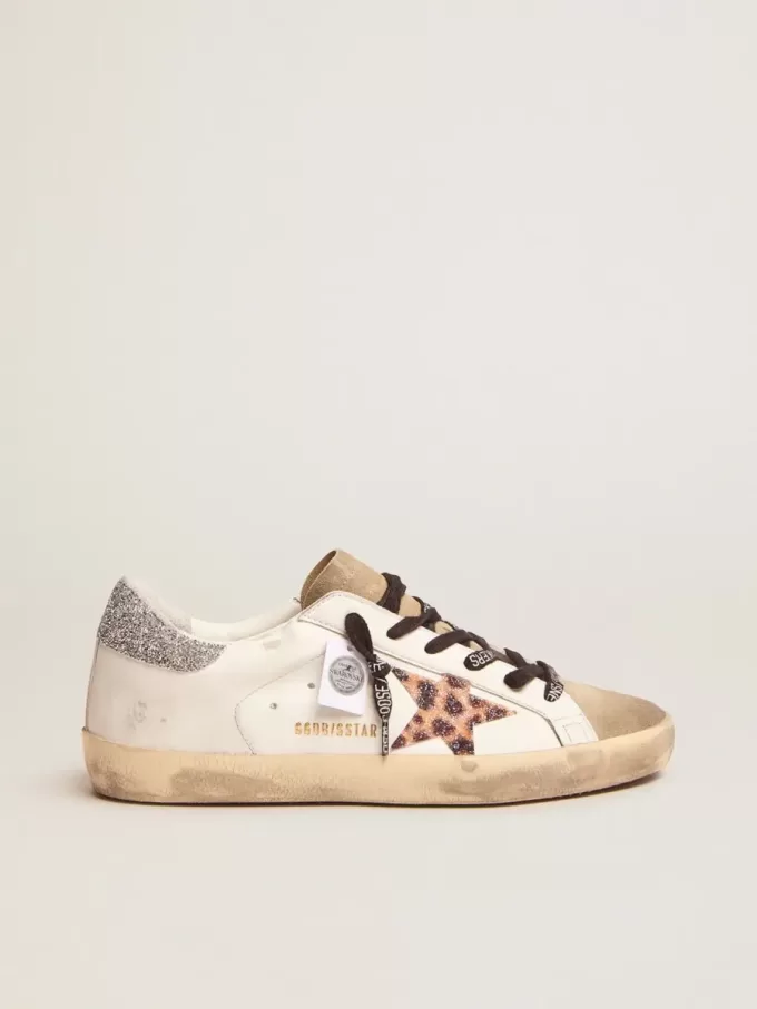 Damen-Super-Star LTD mit Leopardenmuster und Swarovski-Kristallstern