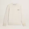 Damen-Sweatshirt in Used-Weiß mit Print
