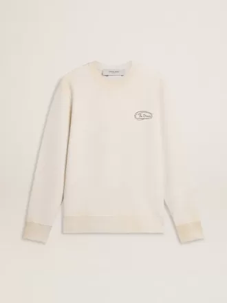 Damen-Sweatshirt in Used-Weiß mit Print