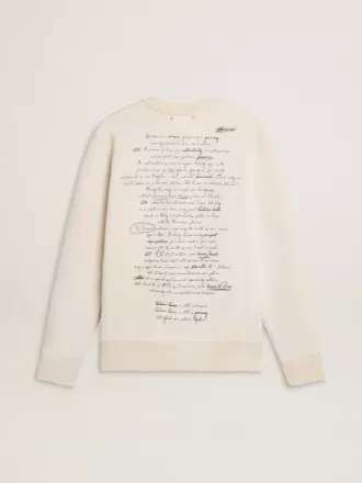 Damen-Sweatshirt in Used-Weiß mit Print