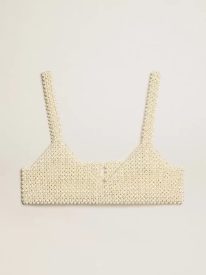 Damen-Top mit Perlenkette Damen-Top mit Perlenkette