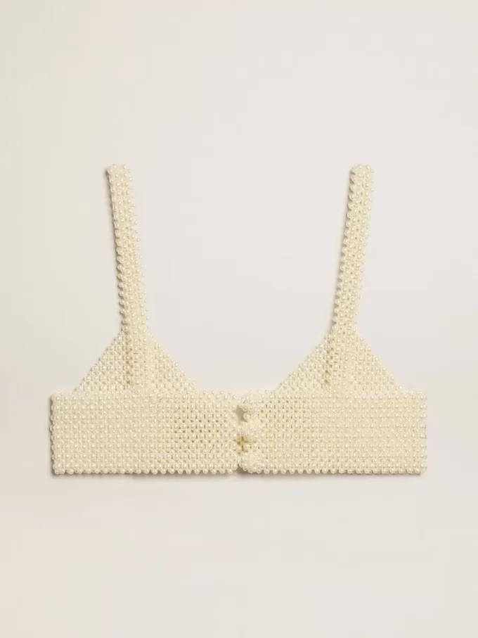 Damen-Top mit Perlenkette Damen-Top mit Perlenkette