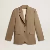 Damenblazer in Taubengrau mit doppelter Knopfleiste Damenblazer in Taubengrau mit doppelter Knopfleiste