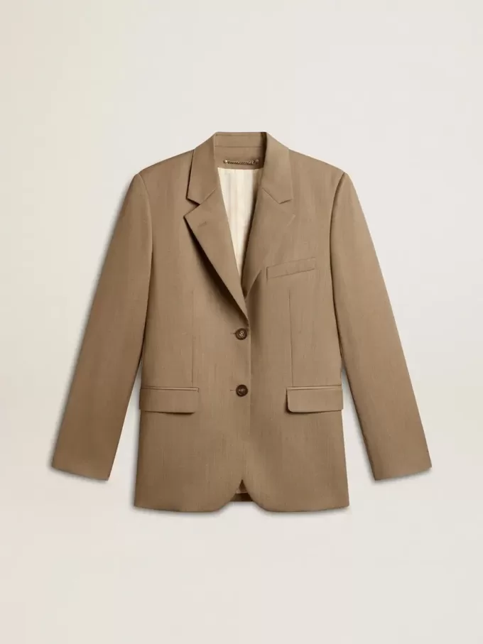 Damenblazer in Taubengrau mit doppelter Knopfleiste Damenblazer in Taubengrau mit doppelter Knopfleiste