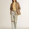 Damenblazer in Taubengrau mit doppelter Knopfleiste Damenblazer in Taubengrau mit doppelter Knopfleiste