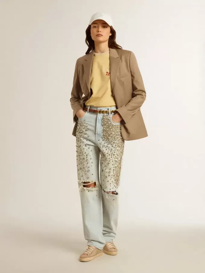 Damenblazer in Taubengrau mit doppelter Knopfleiste Damenblazer in Taubengrau mit doppelter Knopfleiste