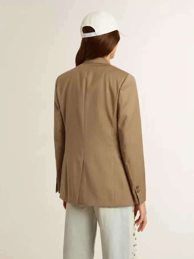 Damenblazer in Taubengrau mit doppelter Knopfleiste Damenblazer in Taubengrau mit doppelter Knopfleiste