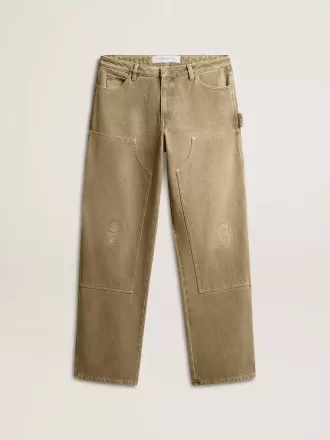 Damenhose aus Baumwolle mit Used-Look