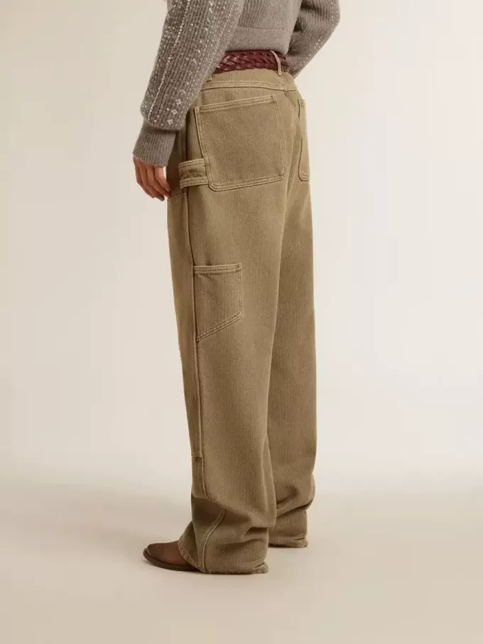 Damenhose aus Baumwolle mit Used-Look