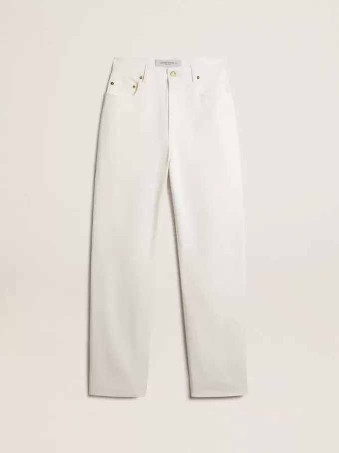Damenhose aus optisch weißer Baumwoll-Denim