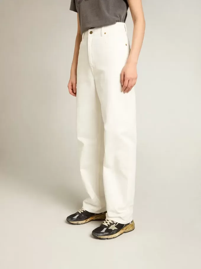 Damenhose aus optisch weißer Baumwoll-Denim