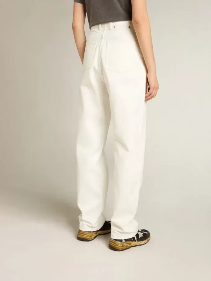 Damenhose aus optisch weißer Baumwoll-Denim