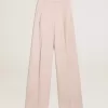 Damenhose aus rosa, maßgeschneidertem Wollstoff