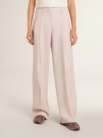 Damenhose aus rosa, maßgeschneidertem Wollstoff