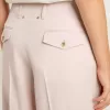 Damenhose aus rosa, maßgeschneidertem Wollstoff