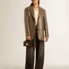 Damenjacke mit Hahnentrittmuster und durchgehender Paillettenstickerei Damenjacke mit Hahnentrittmuster und durchgehender Paillettenstickerei