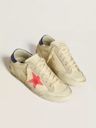 Damenmodell Super-Star aus Nappaleder mit Stern aus Wildleder und Fersenlasche aus Metallic-Leder